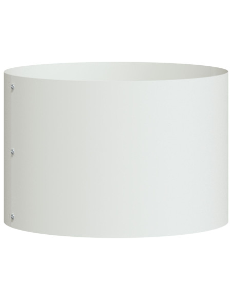 Vaso Bianco in Metallo Bianco Metallo Medio Intarsi Decorativi