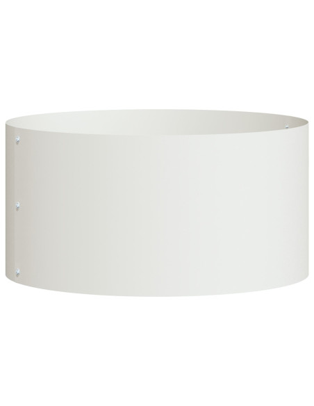 Grande Vaso in Metallo Bianco Bianco Metallo Grande Fioriere
