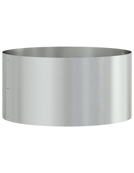 Vaso Grigio in Metallo Zincato Metallo Piccolo Intarsi Decorativi