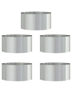 Anello per vaso 5 pcs Argento 40 x 40 x 20 cm Acciaio zincato