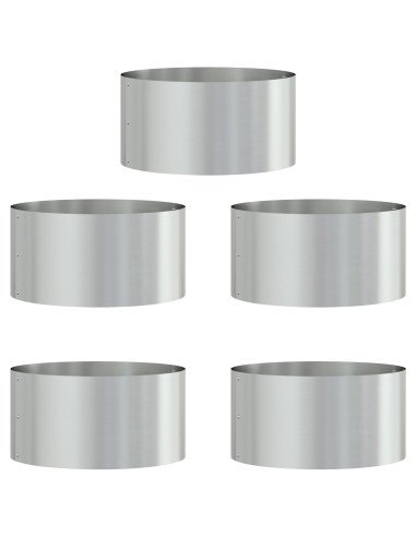 Anello per vaso 5 pcs Argento 40 x 40 x 20 cm Acciaio zincato