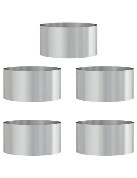 Set di Fioriere Zincate  Zincato Acciaio 40 cm di diametro