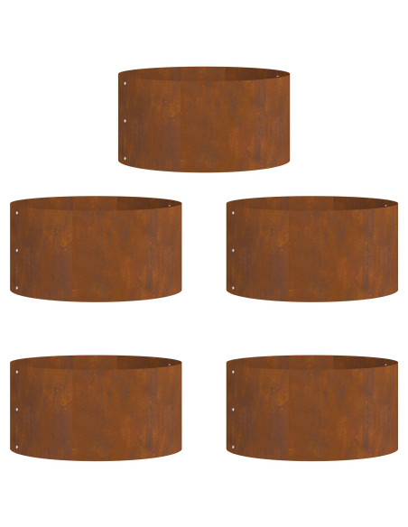 Fioriera in Acciaio Corten Acciaio corten Grande Durevole