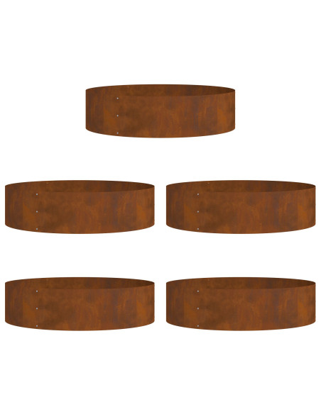 Fioriere in Acciaio Corten  Acciaio Corten Grande Intarsi decorativi