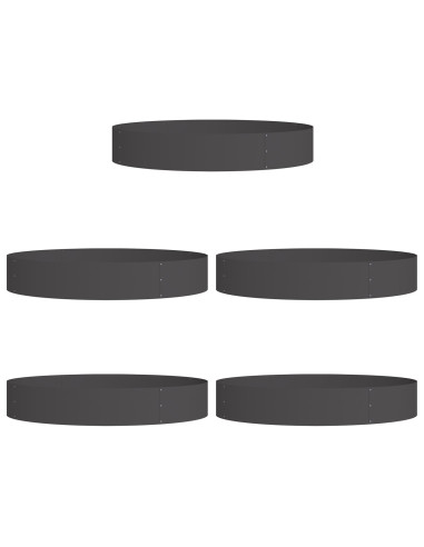 Anello per vaso 5 pcs Nero 120 x 120 x 20 cm