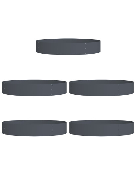 Vaso metallico antracite Antracite Metallo Grande Durevole