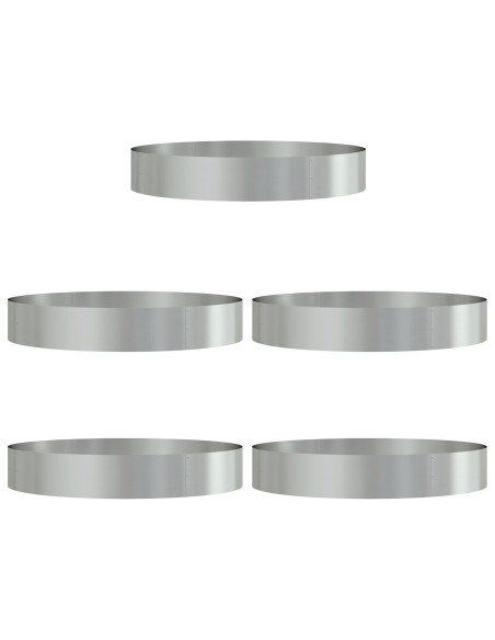 Anello per vaso 5 pcs Argento 120 x 120 x 20 cm Acciaio zincato