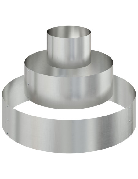 Vaso da giardino Argento 90 x 90 x 20 cm Acciaio zincato