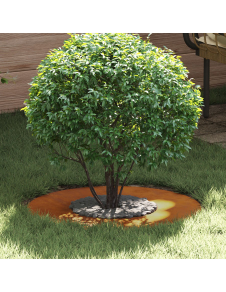 Fioriera in Acciaio Corten Acciaio Corten Grande Intarsi Decorativi