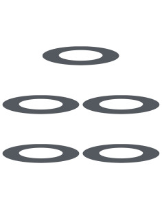 adatto per Anelli d'Albero Piatto 5 pcs Antracite Ø40 / 70 cm