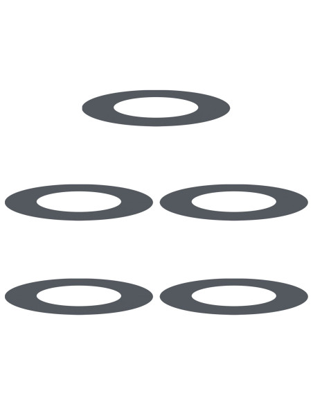 adatto per Anelli d'Albero Piatto 5 pcs Antracite Ø40 / 70 cm