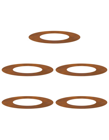 adatto per Anelli d'Albero Piatto 5 pcs Marrone Ø40 / 70 cm