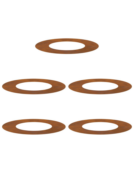 adatto per Anelli d'Albero Piatto 5 pcs Marrone Ø40 / 70 cm