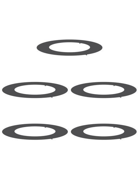 Vaso in Plastica Nero Plastica Grande Rotondo Moderno