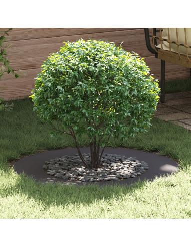 adatto per Anelli d'Albero Piatto 5 pcs Nero Ø50 / 80 cm Acciaio