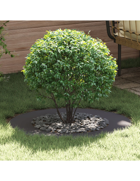 adatto per Anelli d'Albero Piatto 5 pcs Nero Ø50 / 80 cm Acciaio