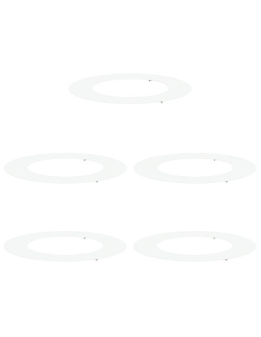 adatto per Anelli d'Albero Piatto 5 pcs Bianco Ø50 / 80 cm
