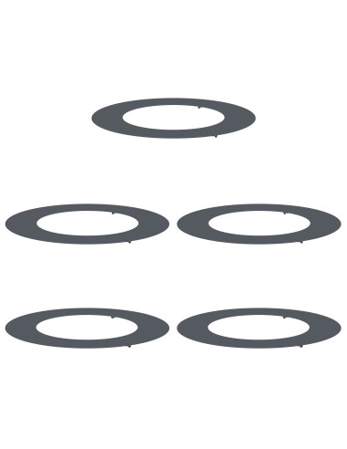 adatto per Anelli d'Albero Piatto 5 pcs Antracite Ø50 / 80 cm