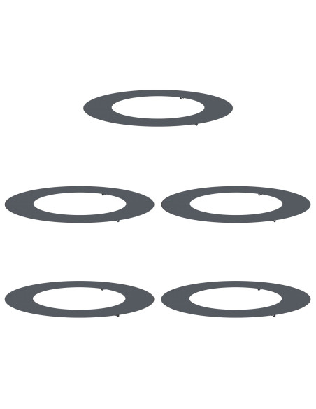 adatto per Anelli d'Albero Piatto 5 pcs Antracite Ø50 / 80 cm