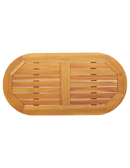 Piano del Tavolo 90x45x2,2 cm Ovale in Legno Massello di Acacia
