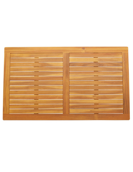 Piano Tavolo  120x70x2,2 cm Rettangolare in Legno Massello di Acacia