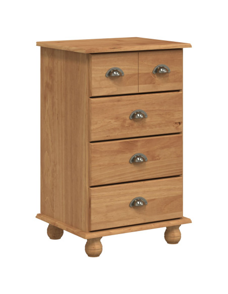 Cassettiera  'ASKIM'Marrone 45.8x40x79 cm in Legno Massello di Pino