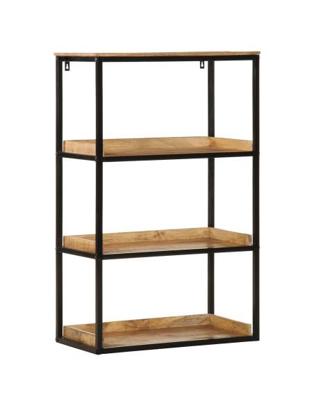 Libreria  70x35x110 cm Legno Massello di Mango Grezzo
