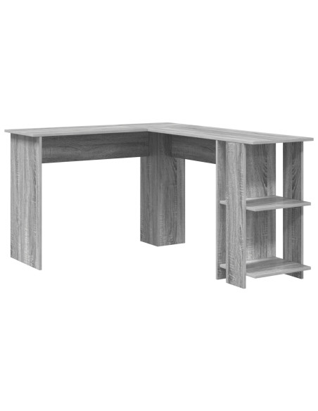 Scrivania Angolare Grigia Grigio Sonoma MDF Standard