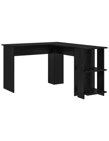 Scrivania ad Angolo in Rovere Nero Rovere Nero MDF Media