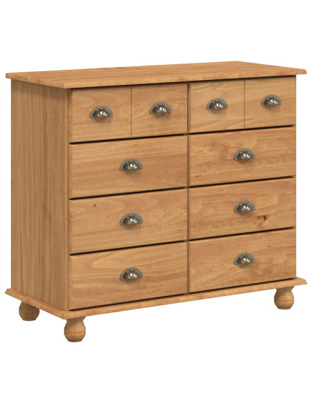 Cassettiera 'ASKIM'Marrone miele 91x40x79 cm Legno massello di pino