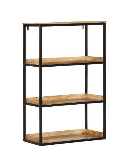 Libreria  70x35x110 cm Legno Massello di Mango Grezzo