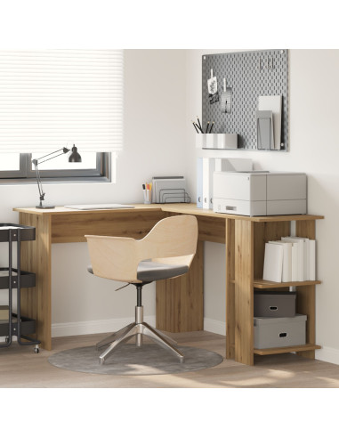 Scrivania ad angolo Rovere artigianale 140 x 113,5 x 75 cm