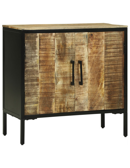 Credenza  70x35x70 cm in legno massello grezzo di mango