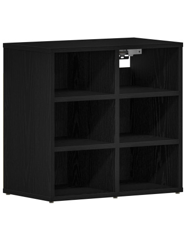 Mobile per scarpe con lo scaffale Rovere Nero 52 x 30 x 50,5 cm