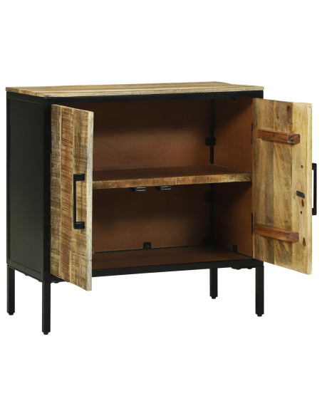 Credenza  70x35x70 cm in legno massello grezzo di mango