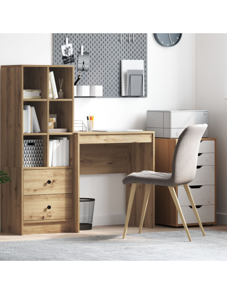 Scrivania  Rovere Artigianale Legno Ingegnerizzato Media Durevole
