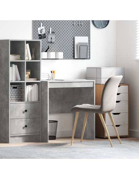 Scrivania  Grigia cemento MDF con effetto cemento 70 x 50 x 76 cm