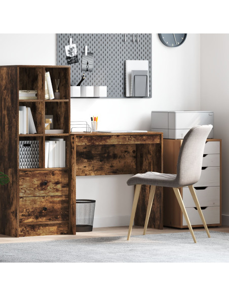 Scrivania  Rovere affumicato Legno ingegnerizzato Compatta