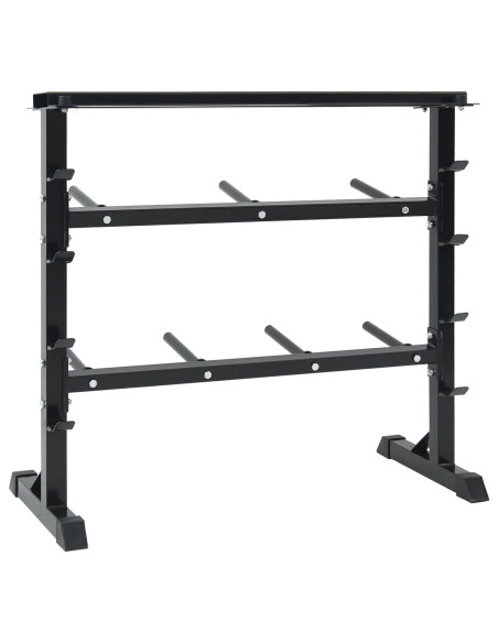 Porta Manubri  con 7 Supporti e 8 Ganci 300 kg Acciaio