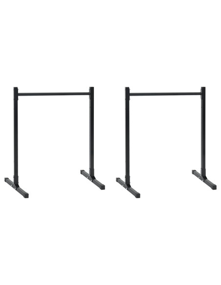 Stazioni per Dips 2 pz Altezza Regolabile 88.5/98.5 cm Acciaio