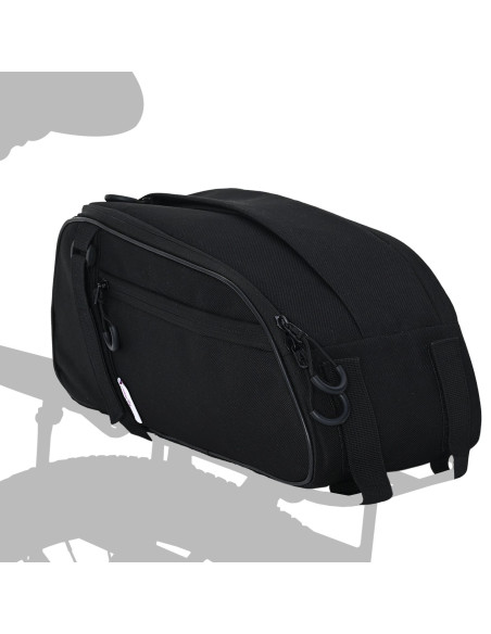 Borsa per Bicicletta per Portapacchi 8 L Nera 38x16x16 cm