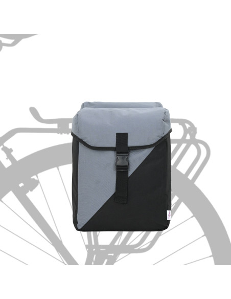 Borsa Pannier per Bicicletta  Borse Doppie 35L Grigia