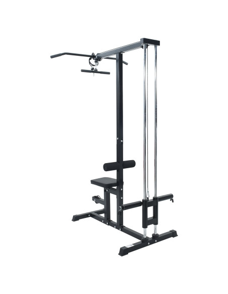Macchina per Lat Pulldown  con Sedia Regolabile 80 kg Caricabile in Acciaio