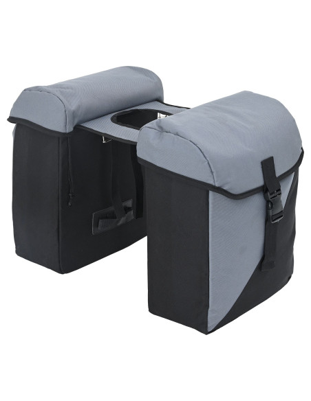 Borsa per biciclette Grigio e Nero 31.5 x 15.5 x 40 cm
