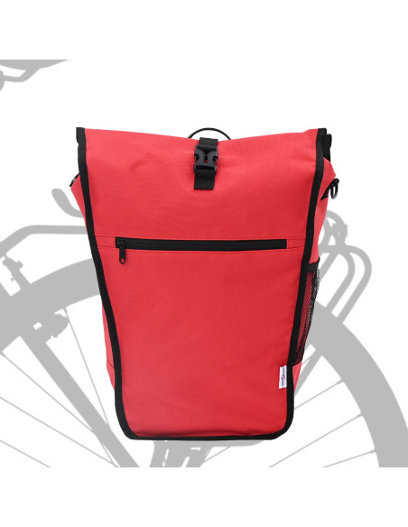 Borsa per Bici da Portapacchi da 20 L Rossa 34x16x59 cm