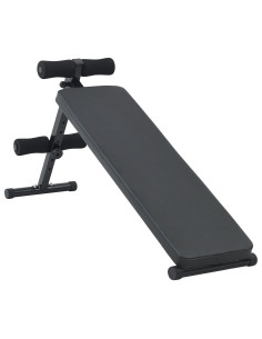 Panca per addominali Nero 124 x 33,5 x 55 cm