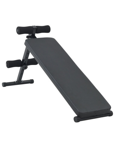 Panca per addominali Nero 124 x 33,5 x 55 cm