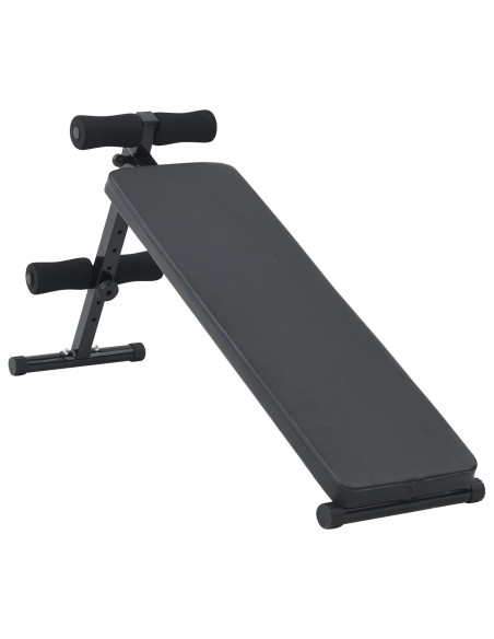 Panca per addominali Nero 124 x 33,5 x 55 cm