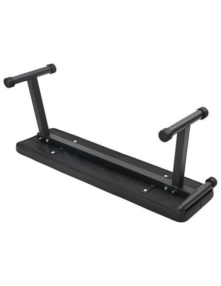 Panca Pesca Pieghevole  100 kg Nera 107x27x41 cm Acciaio