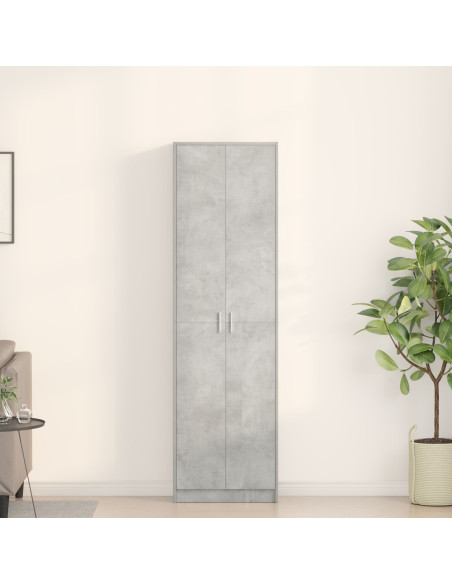 Guardaroba  Grigio Cemento 55x25x189 cm Legno ingegnerizzato
